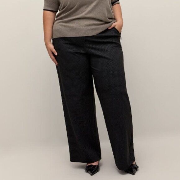 Penningtons Pants - Penningtons Women's Size 2X Dark Brown Essential Ponte de Roma Wide Leg Pant